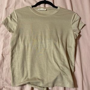 Tan Color Open Back Top